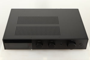 Top view of a used Audiolab 9000A Integrated Amplifier in Black finish