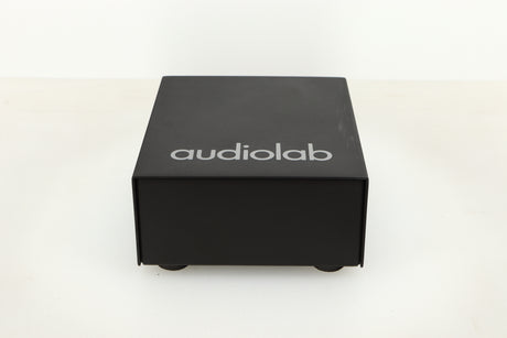 Front view of a used Audiolab DC Block Mains Filter in Black finish