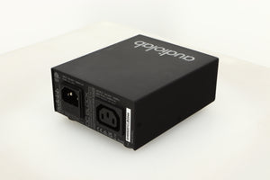Rear right corner view of a used Audiolab DC Block Mains Filter in Black finish