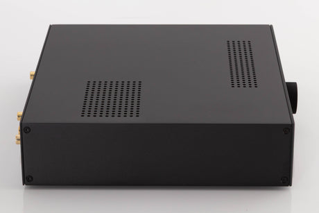 Left side view of a used Audiolab M-DAC Digital Analogue Converter in a Black finish