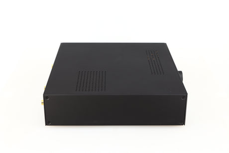 Left side view of a used Audiolab M-DAC Digital Analogue Converter in a black finish