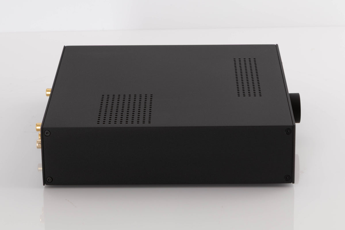 Left side view of a used Audiolab M-DAC Digital Analogue Converter in a Black finish