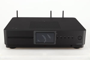 Front view of a used Audiolab Omnia Digital Integrated System in a black finish