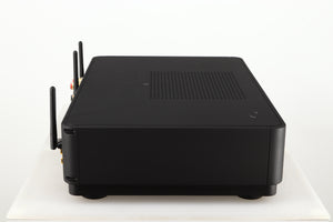 Left side view of a used Audiolab Omnia Digital Integrated System in a black finish