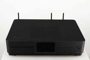 Top of a used Audiolab Omnia Digital Integrated System in a black finish