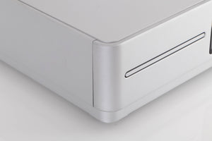 Front left corner view of a used Audiolab Omnia Integrated Streaming System in Silver