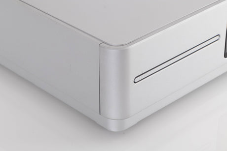 Front left corner view of a used Audiolab Omnia Integrated Streaming System in Silver