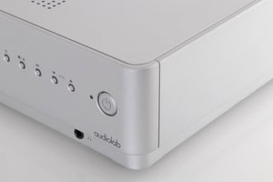 Front right corner view of a used Audiolab Omnia Integrated Streaming System in Silver