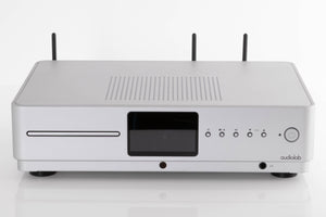 Front view of a used Audiolab Omnia Integrated Streaming System in Silver