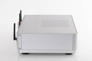 Side view of a used Audiolab Omnia Integrated Streaming System in Silver