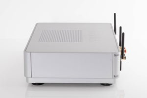 Side view of a used Audiolab Omnia Integrated Streaming System in Silver