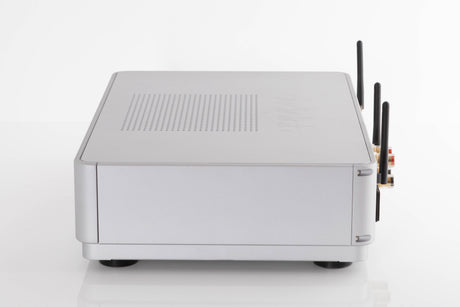 Side view of a used Audiolab Omnia Integrated Streaming System in Silver