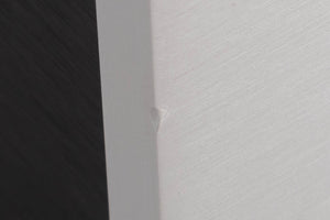 Close up of a used Audionet SAM Integrated Amplifier in a Silver finish showing small nick on front left corner 