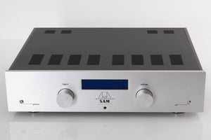 Front view of a used Audionet SAM Integrated Amplifier in a Silver finish