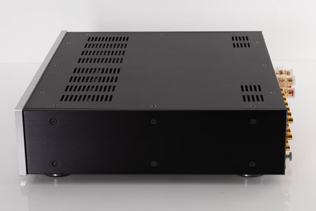 Right side view of a used Audionet SAM Integrated Amplifier in a Silver finish