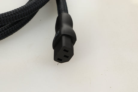 Close up view of a used AudioQuest NRG-Y3 Mains Cable 2.0m