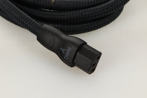 Close up view of a used AudioQuest NRG-Y3 Mains Cable 2.0m