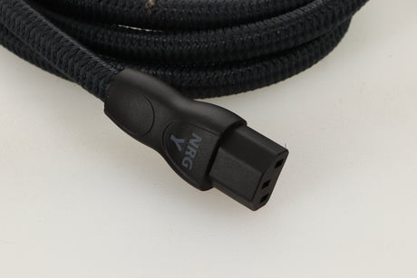 Close up view of a used AudioQuest NRG-Y3 Mains Cable 2.0m