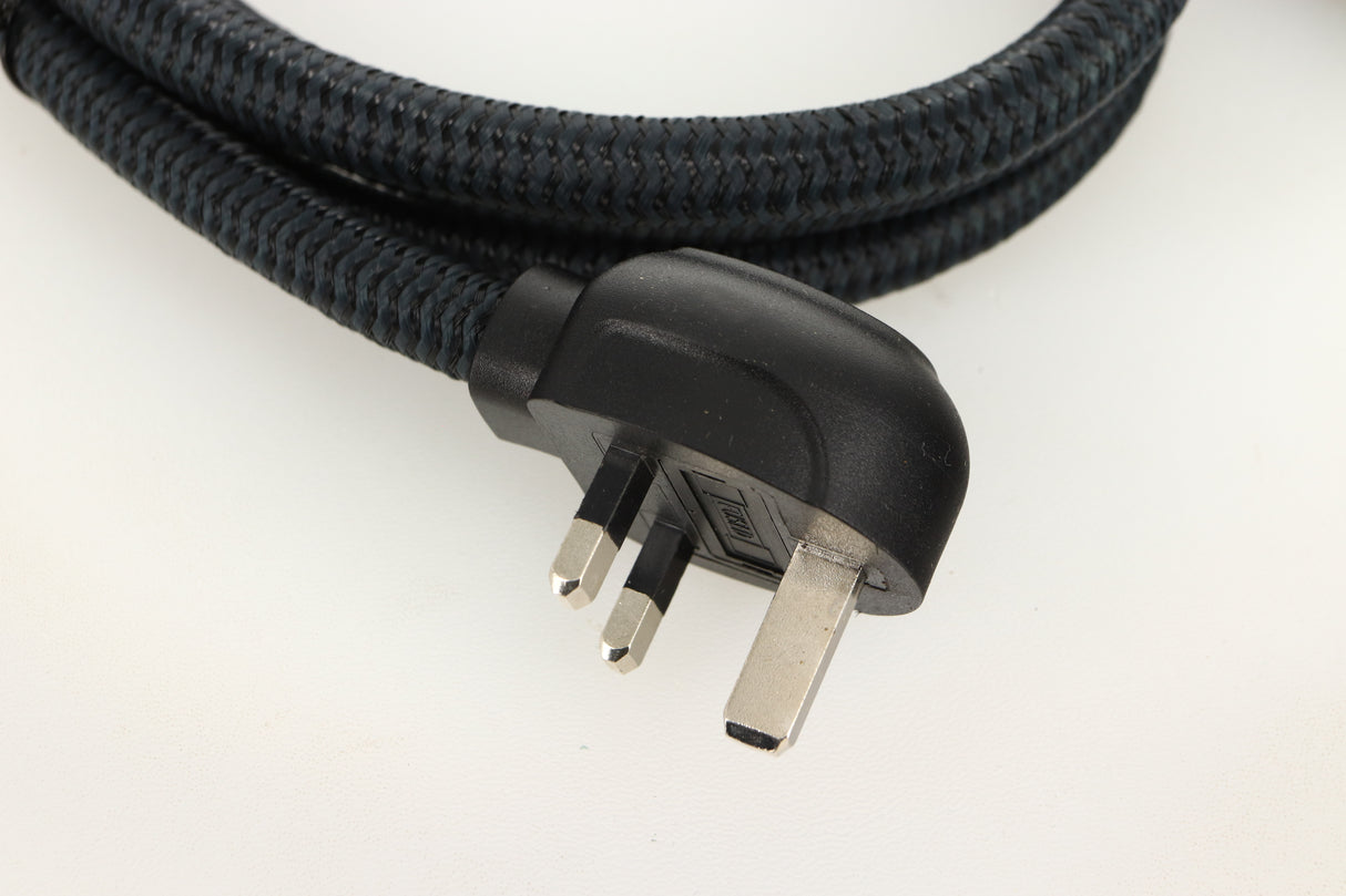 Close up of a used Audioquest NRG-Y3 Mains Cable 2.0m showing plug