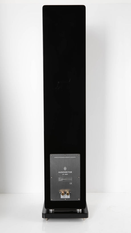 Rear view of a used Audiovector QR5 Floorstanding Speaker in a Gloss Black finish