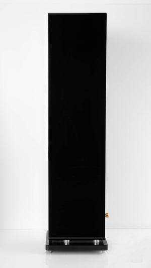 Right side view of a used Audiovector QR5 Floorstanding Speaker in a Gloss Black finish