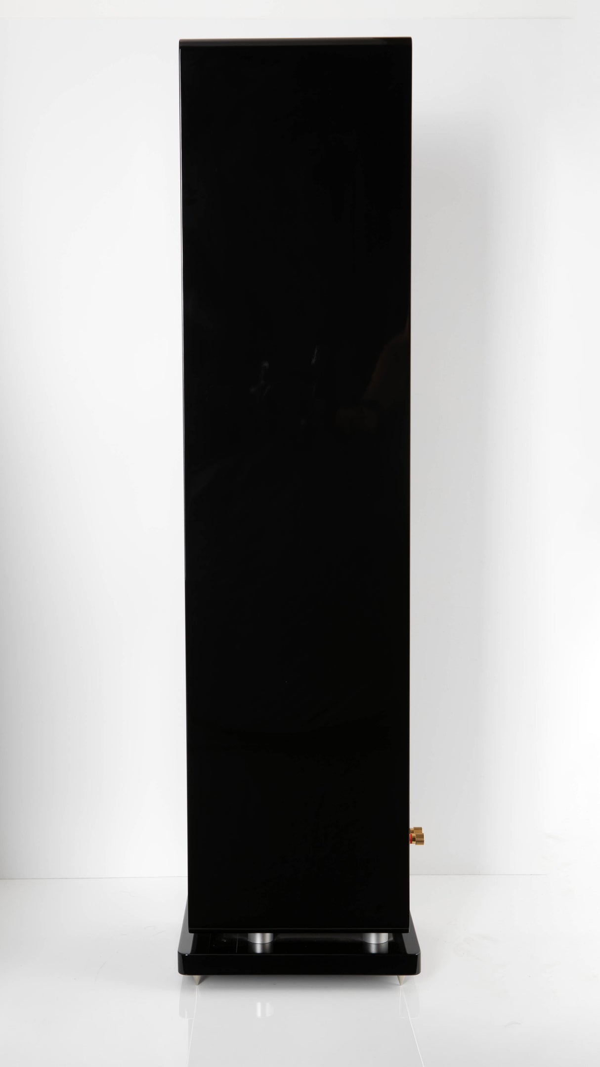 Right side view of a used Audiovector QR5 Floorstanding Speaker in a Gloss Black finish