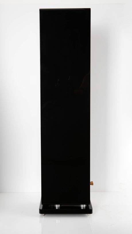 Right side view of a used Audiovector QR5 Floorstanding Speaker in a Gloss Black finish