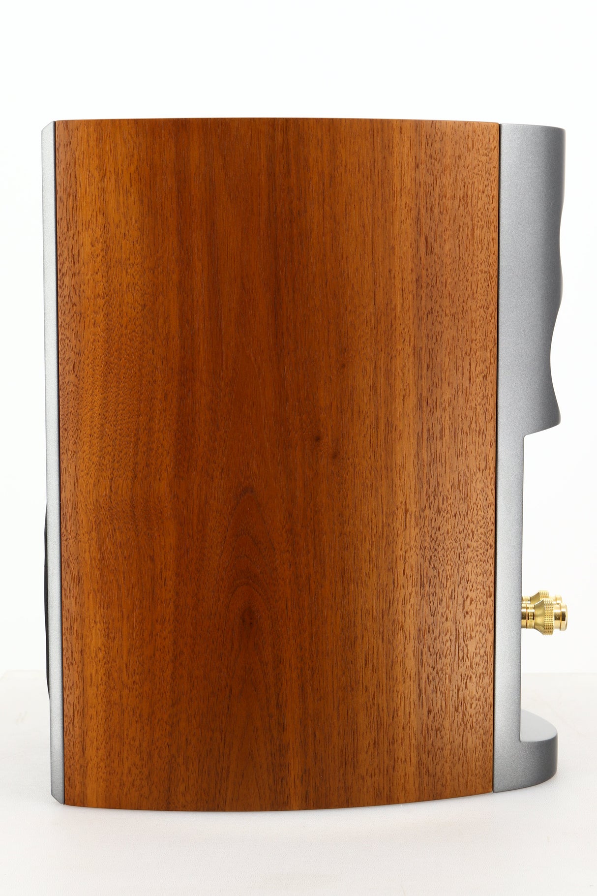 Side view of a used Audiovector R1 Signature Standmount Speaker in Walnut finish 