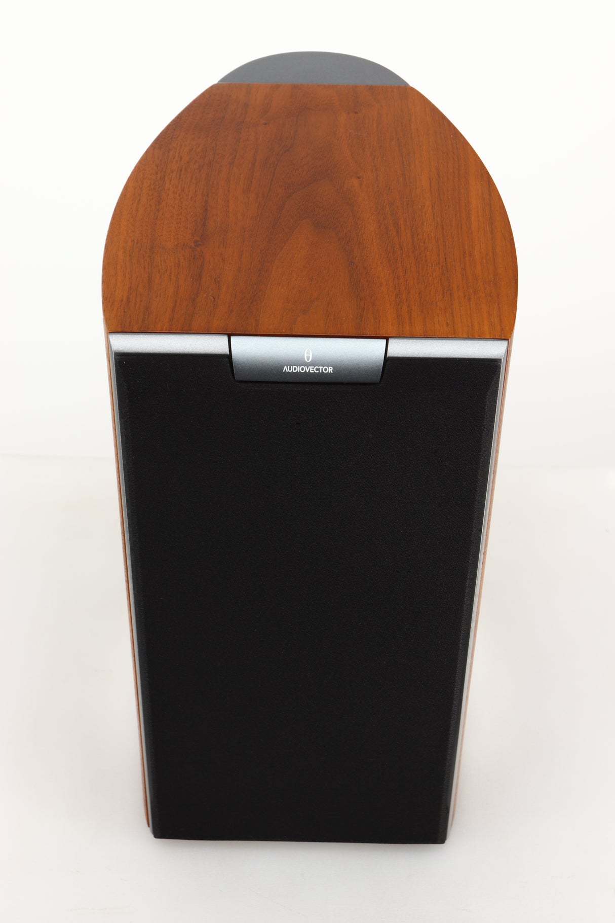 Top view of a used Audiovector R1 Signature Standmount Speaker in Walnut finish 