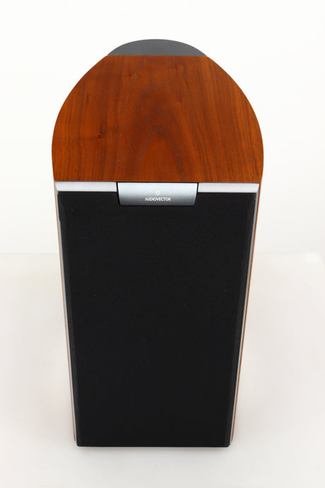 Top view of a used Audiovector R1 Signature Standmount Speaker in Walnut finish 