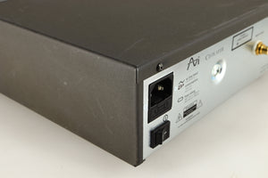Rear right corner of a used AVI Laboratories S2000MC CD Player