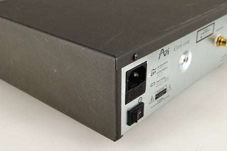 Rear right corner of a used AVI Laboratories S2000MC CD Player