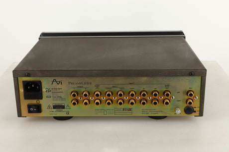Rear view of a used AVI S2000MP Pre Amplifier