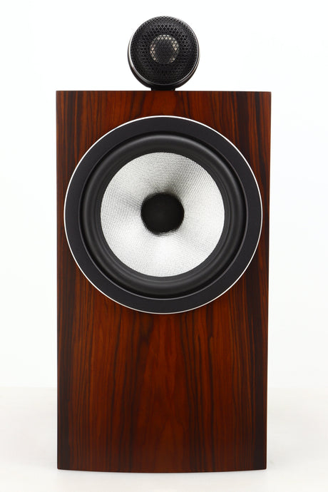 Front view of a used B&W 705 S3 Standmount Speaker in Mocha finish