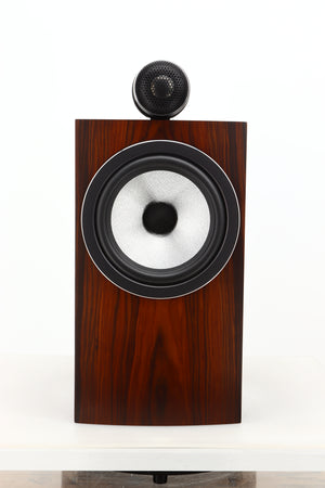 Front view of a used B&W 705 S3 Standmount Speaker in Mocha finish