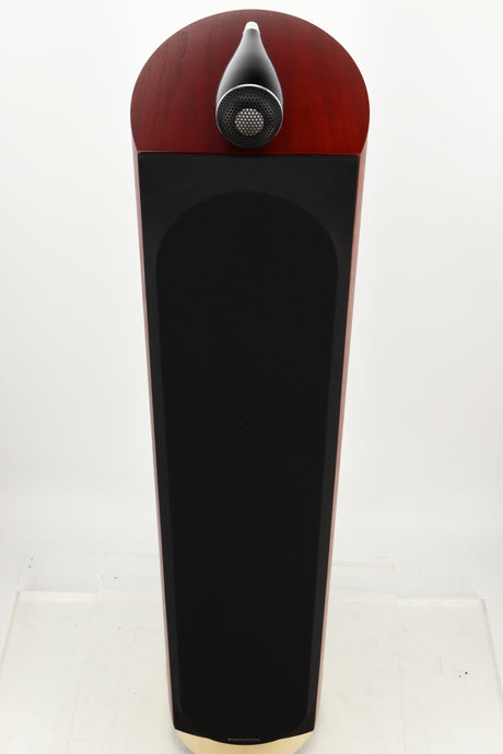Top view of a used B&W 804 D3 Floorstanding Speakers in Rosenut finish 