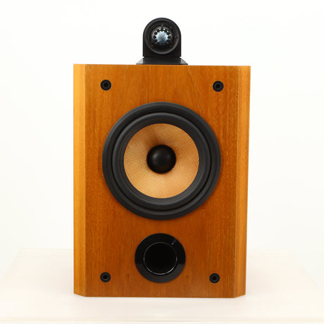 Front view of a used B&W 805 Matrix Standmount Speaker in a cherry finish