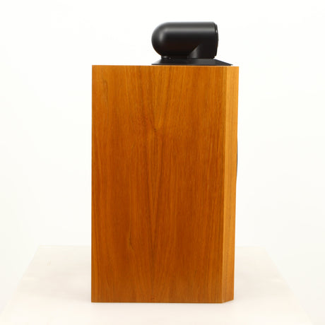 Left side view of a used B&W 805 Matrix Standmount Speaker in a cherry finish