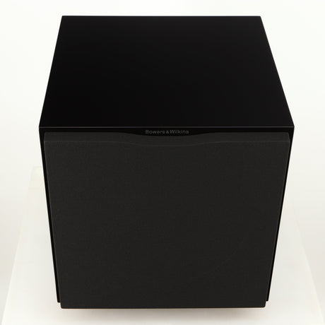 Top of a used B&W ASW10CM Subwoofer in a gloss black finish