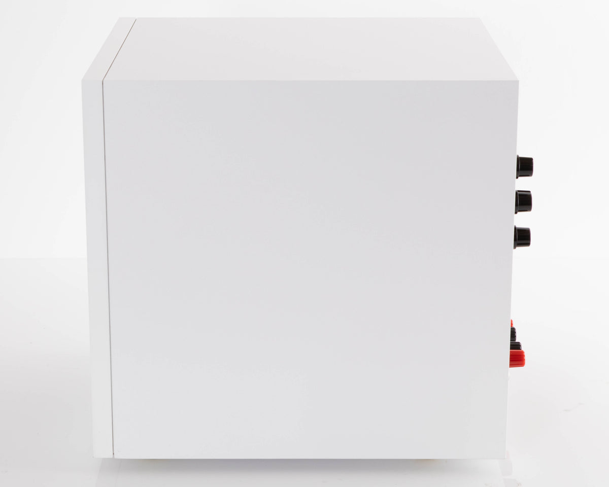 Right side view of a used B&W ASW608 Subwoofer in a Matt White finish