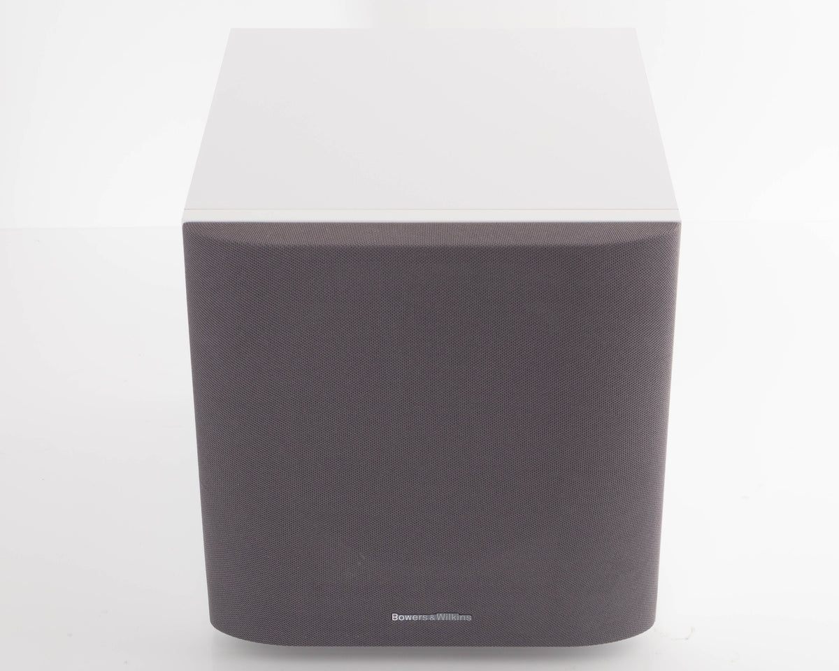 Top of a used B&W ASW608 Subwoofer in a Matt White finish
