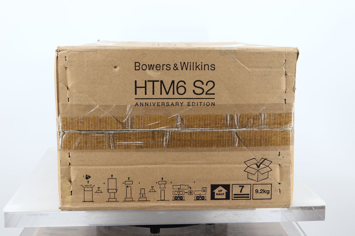 Box of a used B&W CC6 S2 Centre Speaker in Cherry finish 