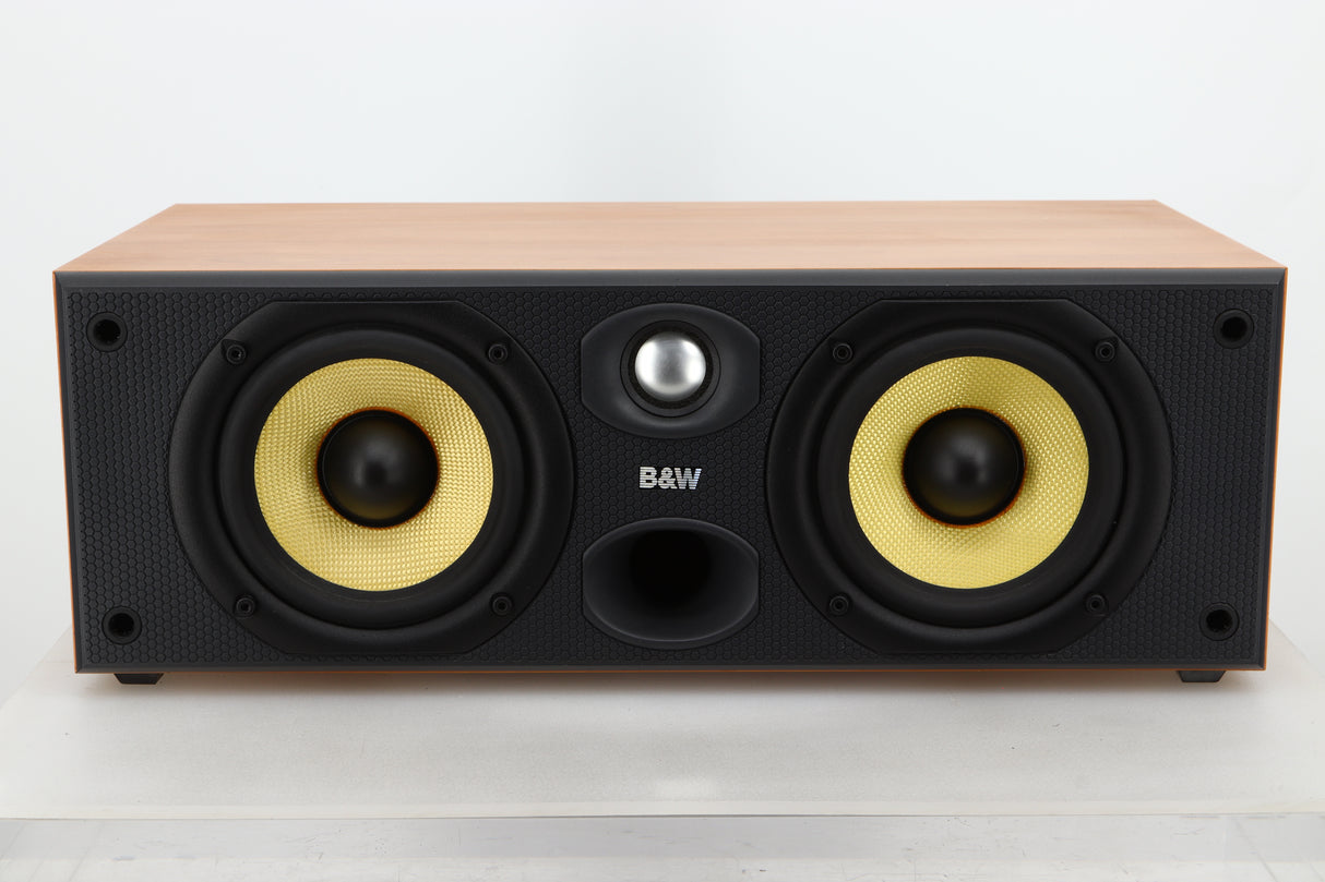 Front view of a used B&W CC6 S2 Centre Speaker in Cherry finish 