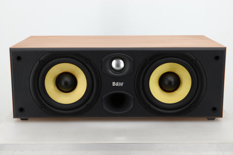 Front view of a used B&W CC6 S2 Centre Speaker in Cherry finish 