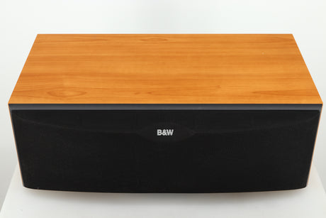 Top view of a used B&W CC6 S2 Centre Speaker in Cherry finish 