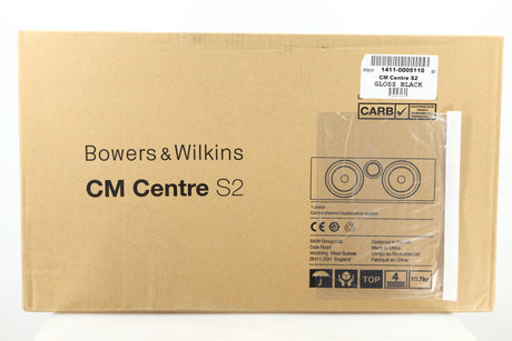 Box of a used B&W CM Centre S2 Centre Speaker in Gloss Black finish 