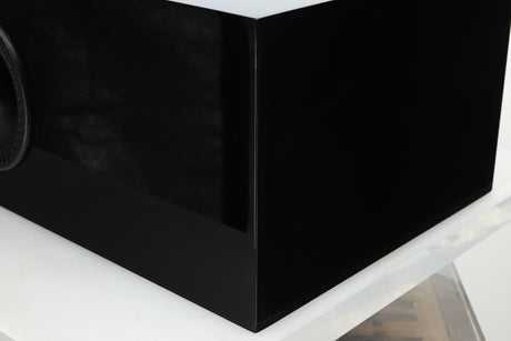 Rear right corner view of a used B&W CM Centre S2 Centre Speaker in Gloss Black finish 