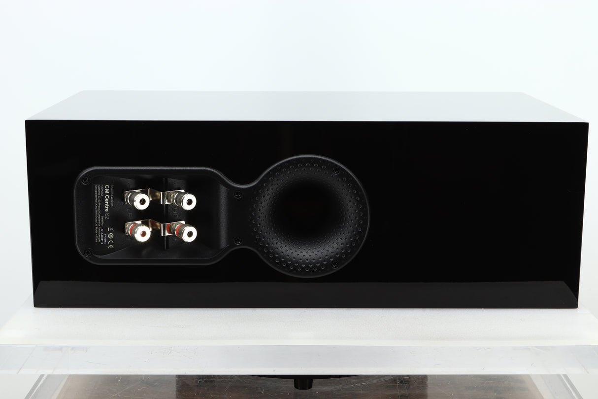 Rear view of a used B&W CM Centre S2 Centre Speaker in Gloss Black finish 