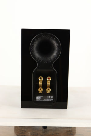 Rear view of a used B&W CM1 Standmount Speaker in Gloss Black finish