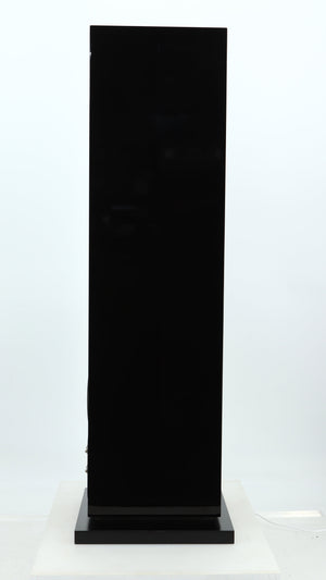Left side view of a used B&W CM8 S2 Floorstanding Speaker in a piano black finish